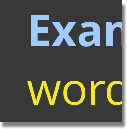 High text contrast