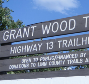 Photo of Grant Wood Trail sign